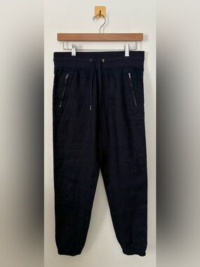 Size 2 Athleta Navy Cabo Linen Jogger Pants